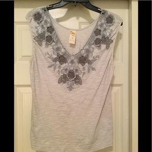 Anthropologie Applique Top